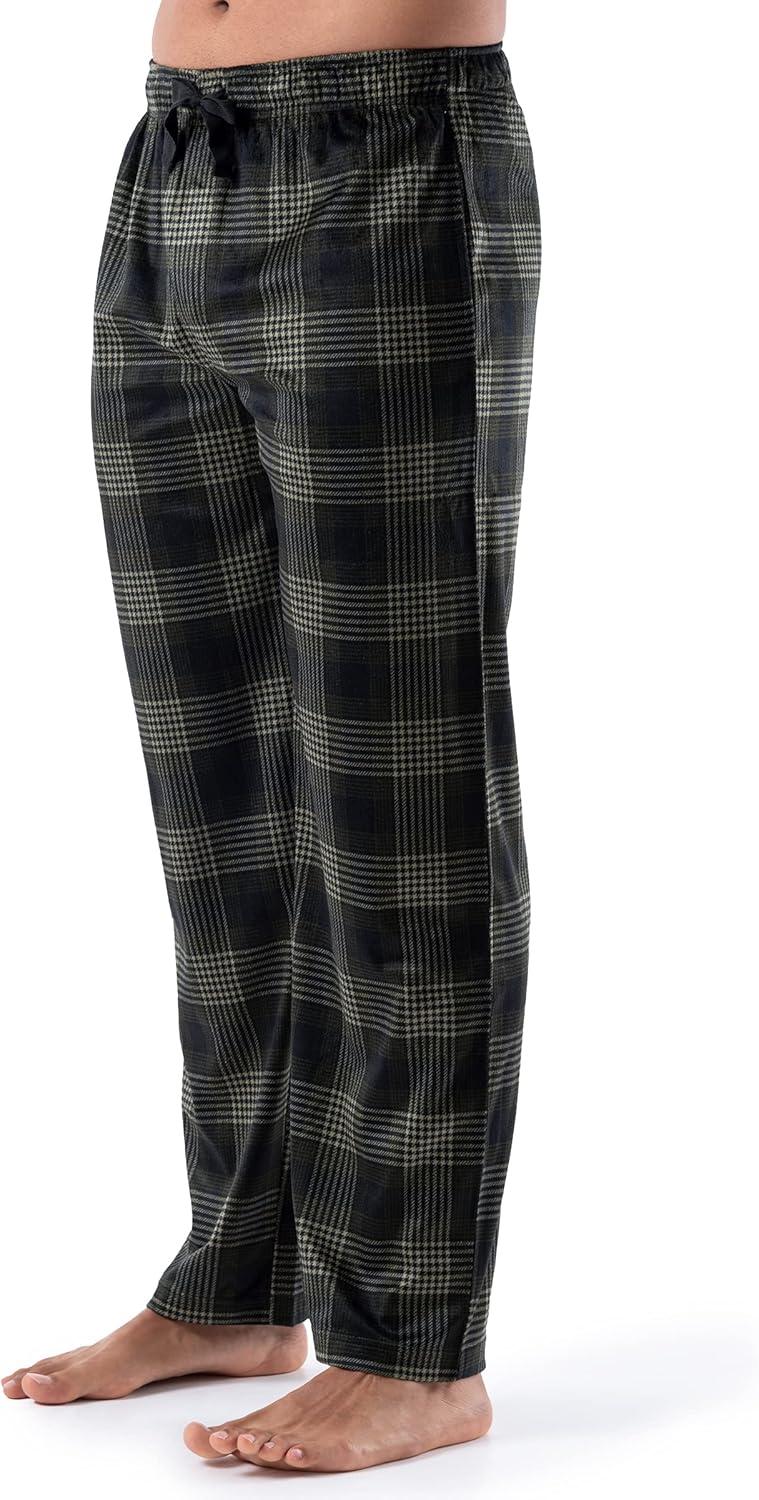 imageVan Heusen mens Silky Fleece Sleep Pajama PantDark Green
