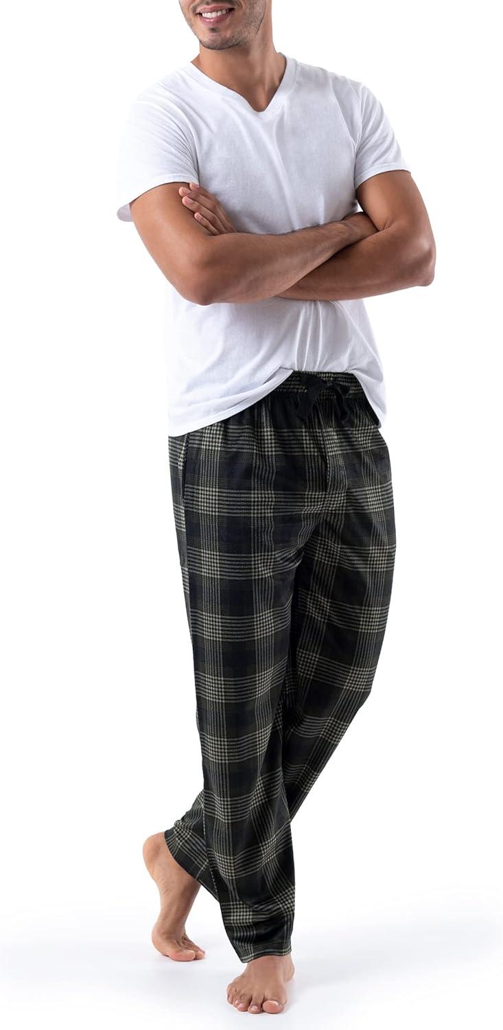 imageVan Heusen mens Silky Fleece Sleep Pajama PantDark Green