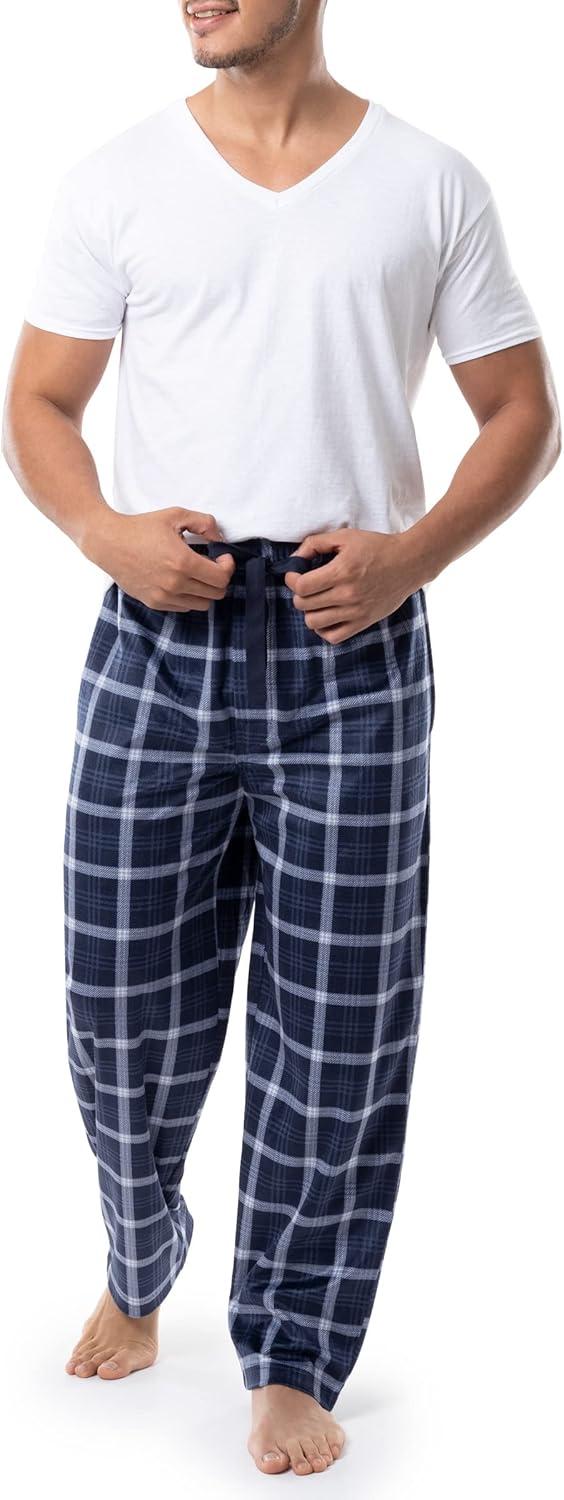 imageVan Heusen mens Silky Fleece Sleep Pajama PantNavy Plaid