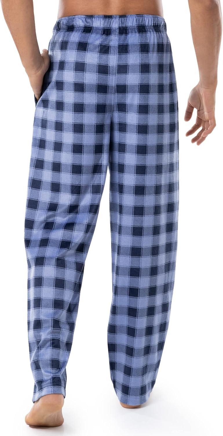 imageVan Heusen mens Silky Fleece Sleep Pajama PantNavyBlue Plaid