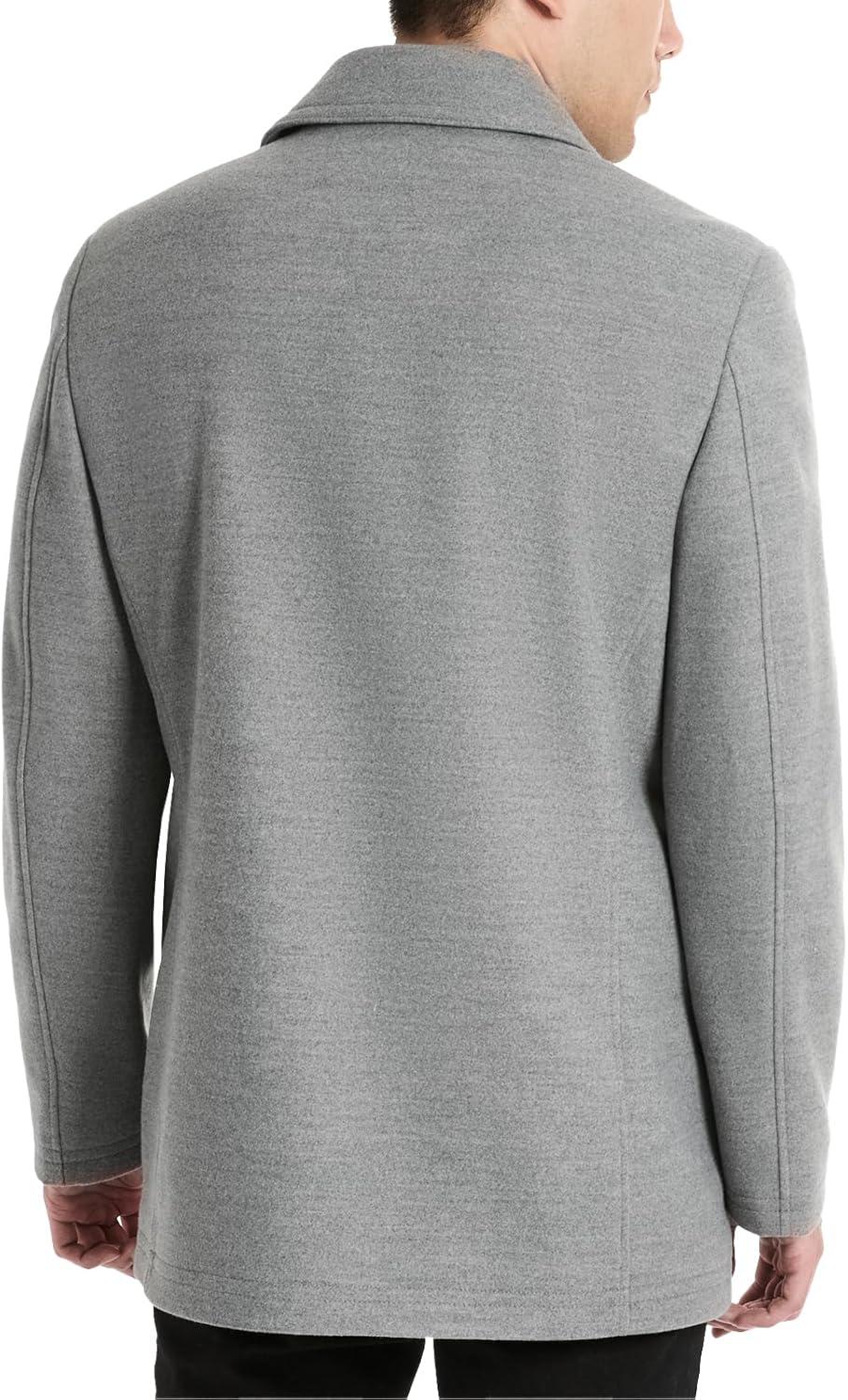 imageVan Heusen mens Tatton Classic Double Breasted PeacoatGrey