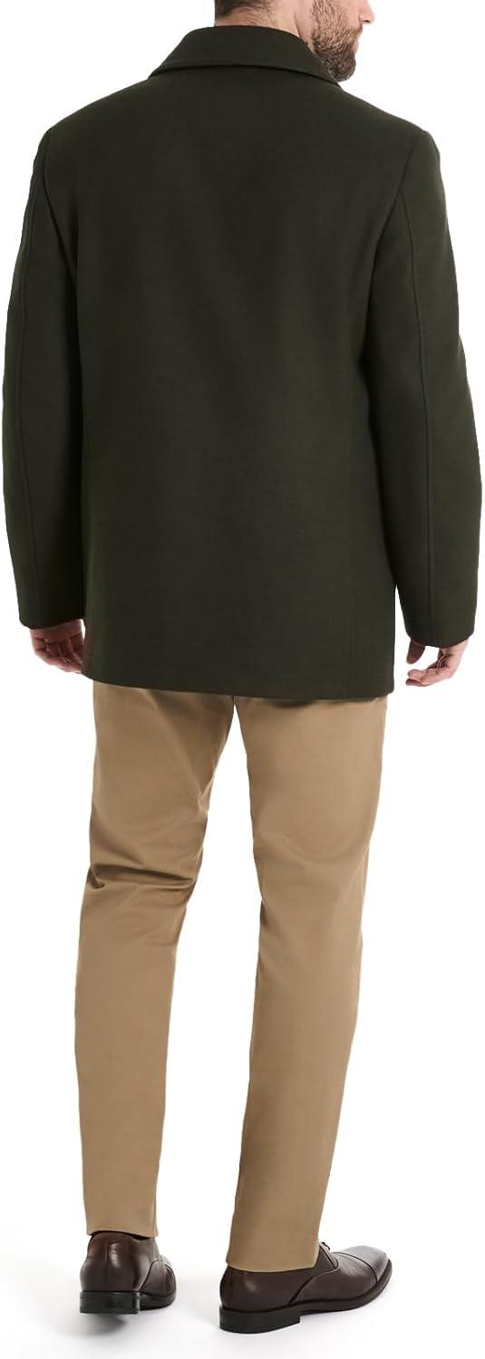 imageVan Heusen mens Tatton Classic Double Breasted PeacoatOlive