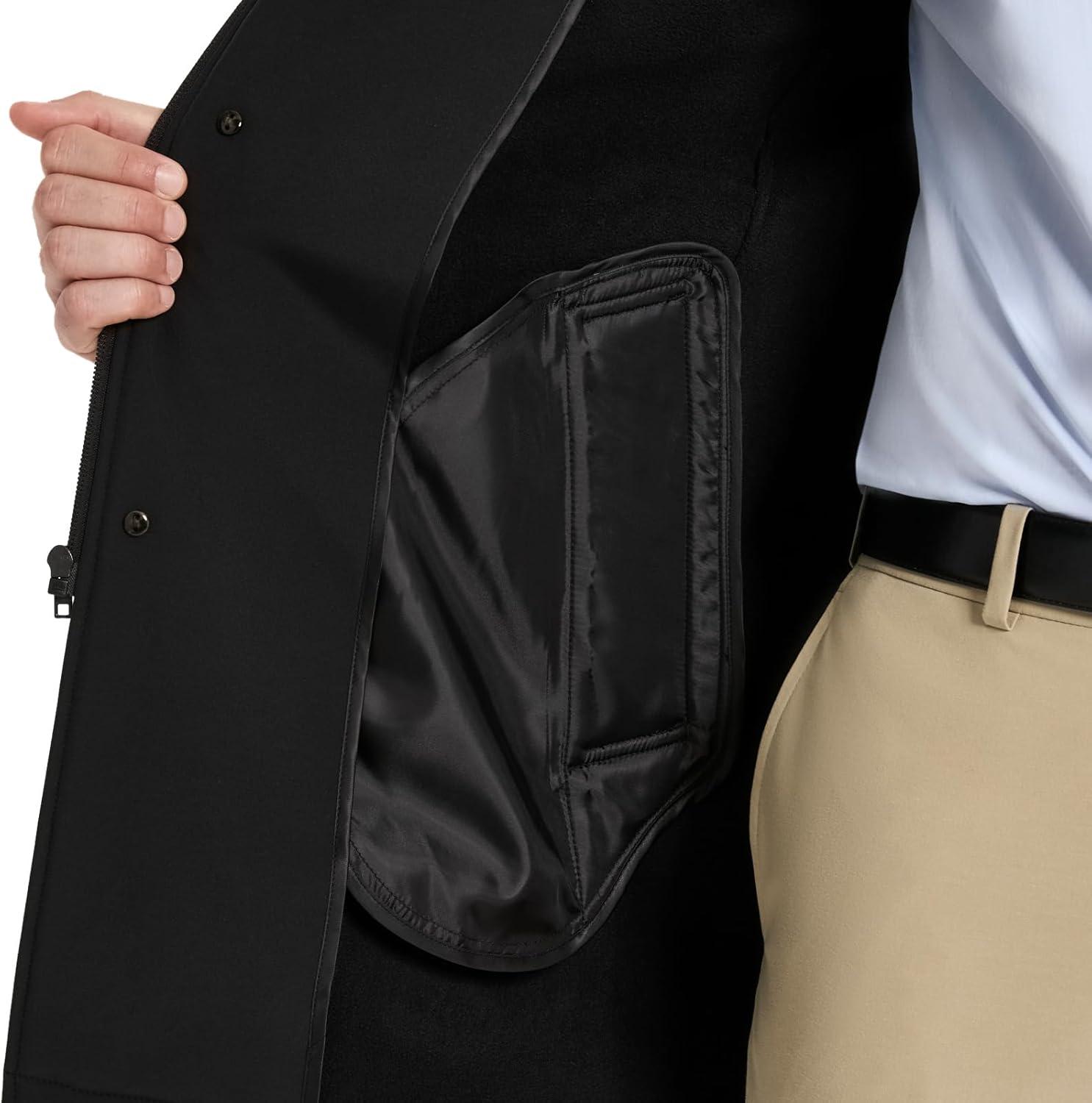 imageVan Heusen mens Van Heusen Tedford Overcoat With Stand CollarBlack