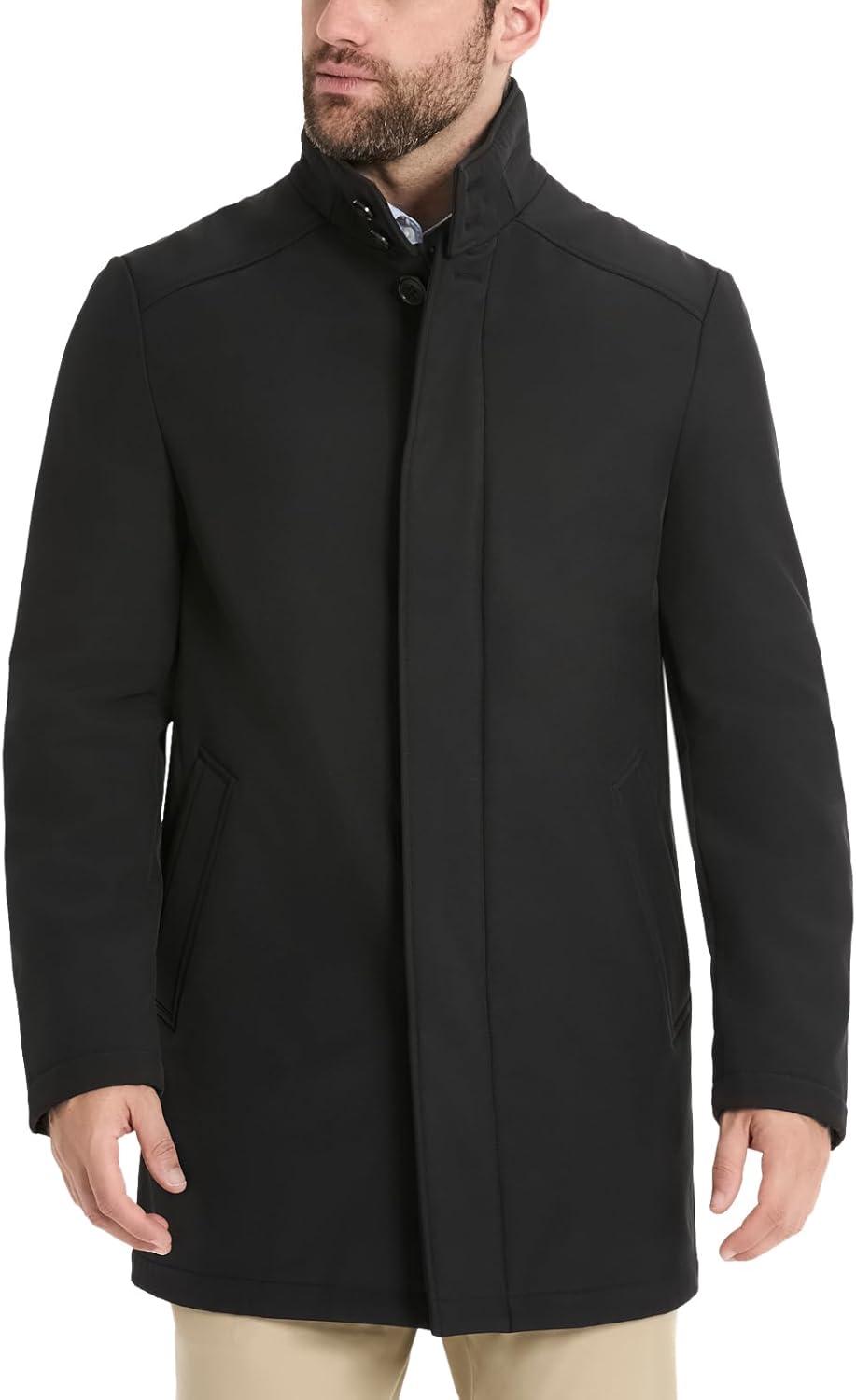 imageVan Heusen mens Van Heusen Tedford Overcoat With Stand CollarBlack