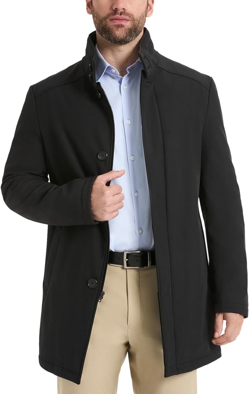 imageVan Heusen mens Van Heusen Tedford Overcoat With Stand CollarBlack
