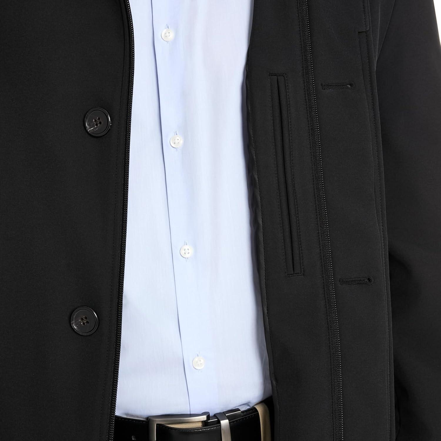 imageVan Heusen mens Van Heusen Tedford Overcoat With Stand CollarBlack