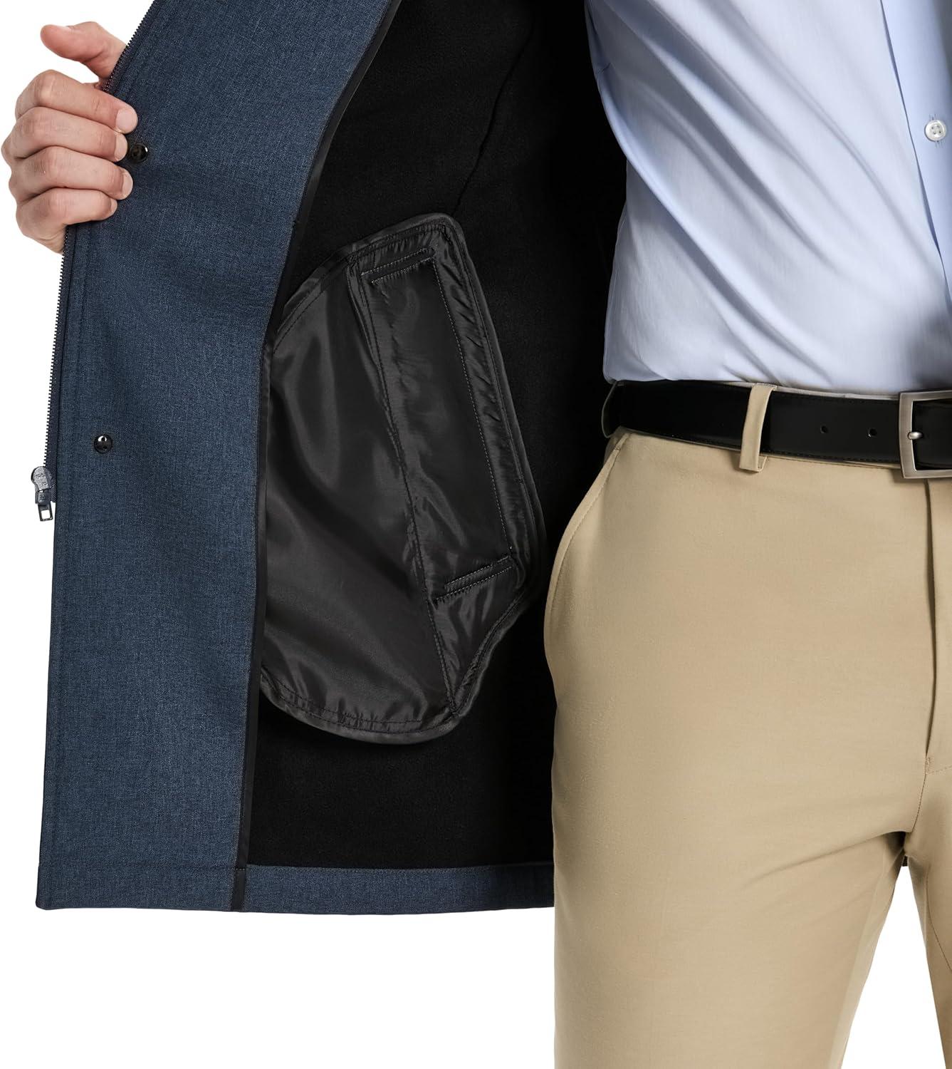 imageVan Heusen mens Van Heusen Tedford Overcoat With Stand CollarBlue