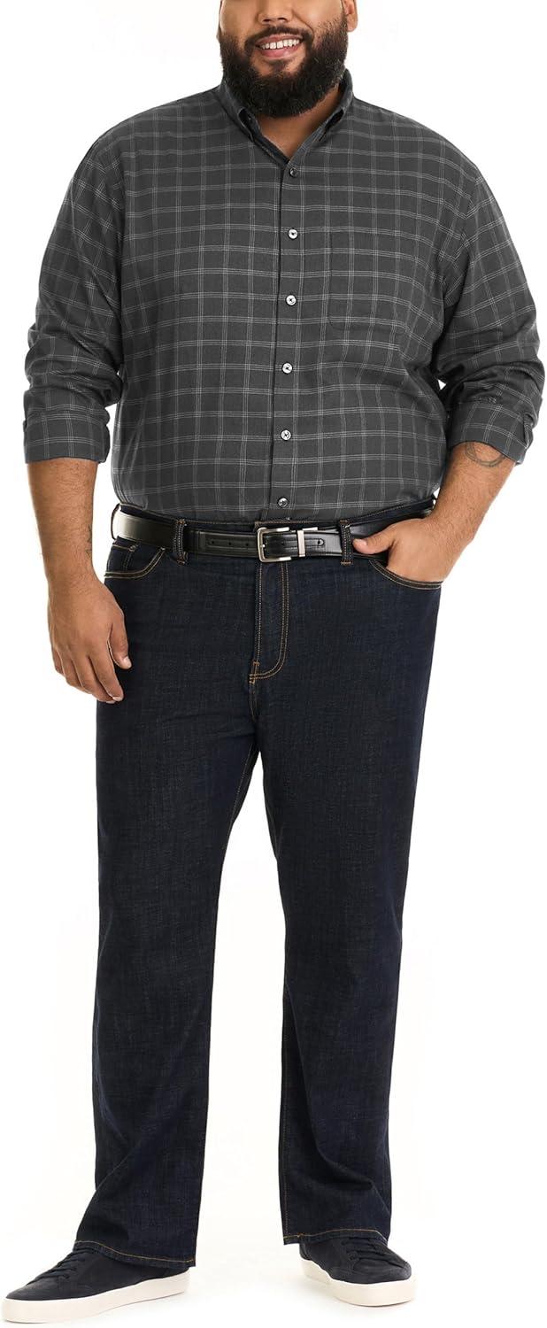 imageVan Heusen mens Wrinkle Free Poplin Long Sleeve ShirtIron Gate