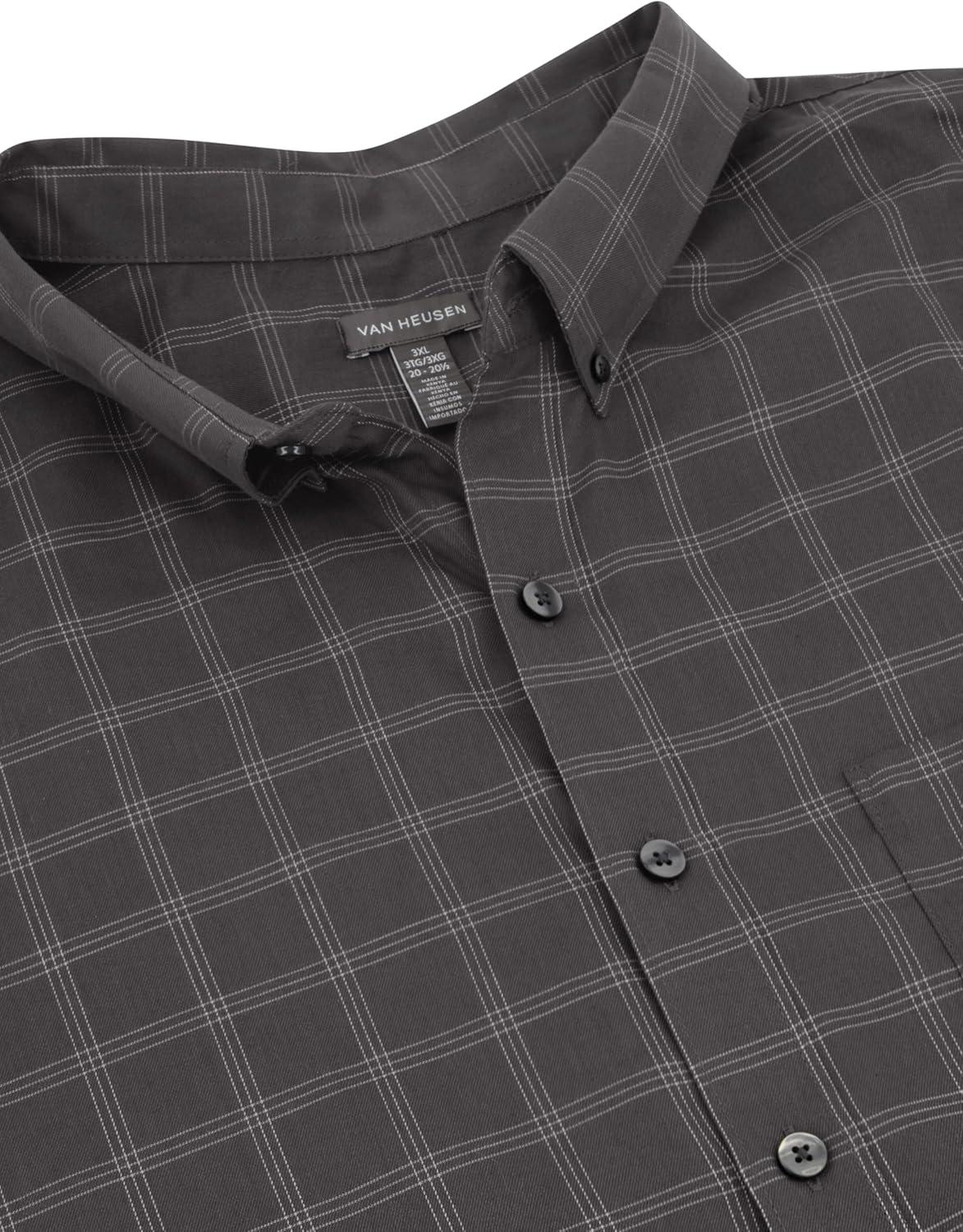 imageVan Heusen mens Wrinkle Free Poplin Long Sleeve ShirtIron Gate