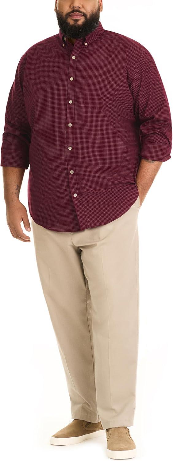 imageVan Heusen mens Wrinkle Free Poplin Long Sleeve ShirtPort Red
