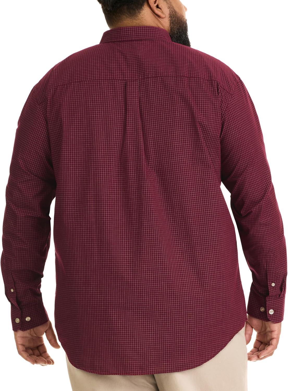 imageVan Heusen mens Wrinkle Free Poplin Long Sleeve ShirtPort Red