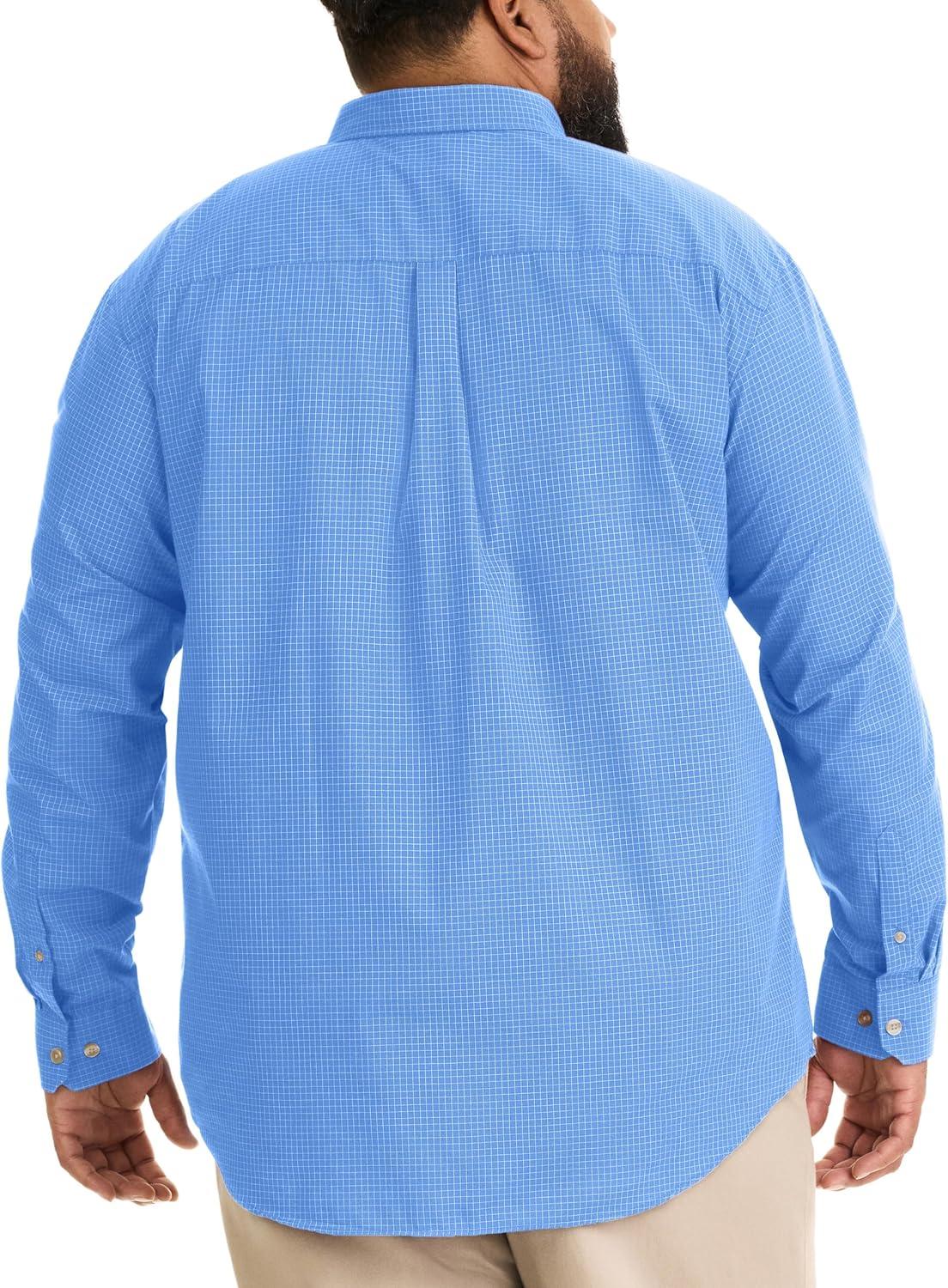 imageVan Heusen mens Wrinkle Free Poplin Long Sleeve ShirtRiviera Blue