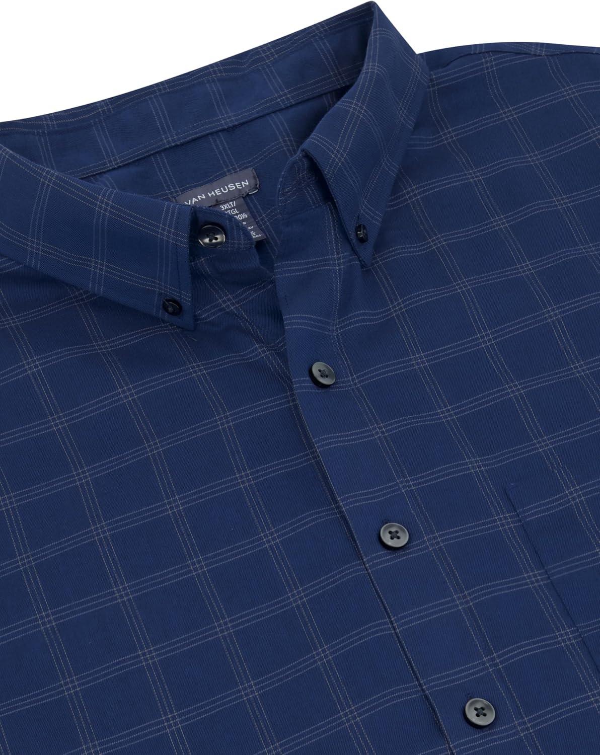 imageVan Heusen mens Wrinkle Free Poplin Long Sleeve ShirtSea Navy