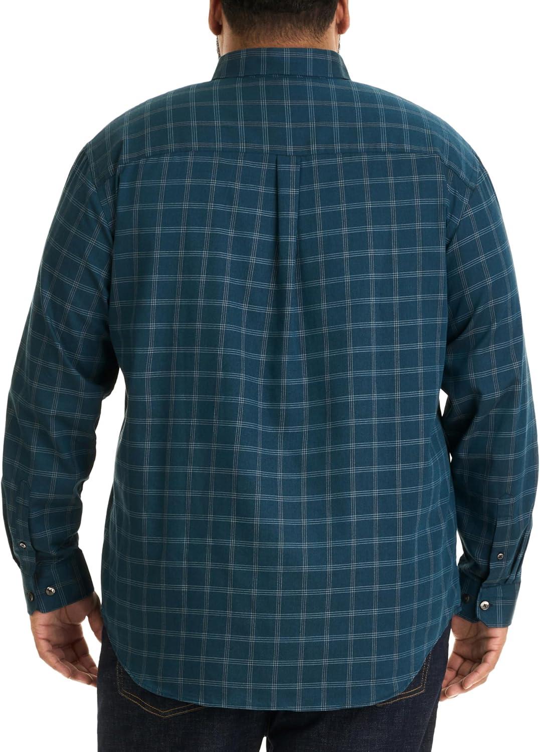 imageVan Heusen mens Wrinkle Free Poplin Long Sleeve ShirtTuq Seabed