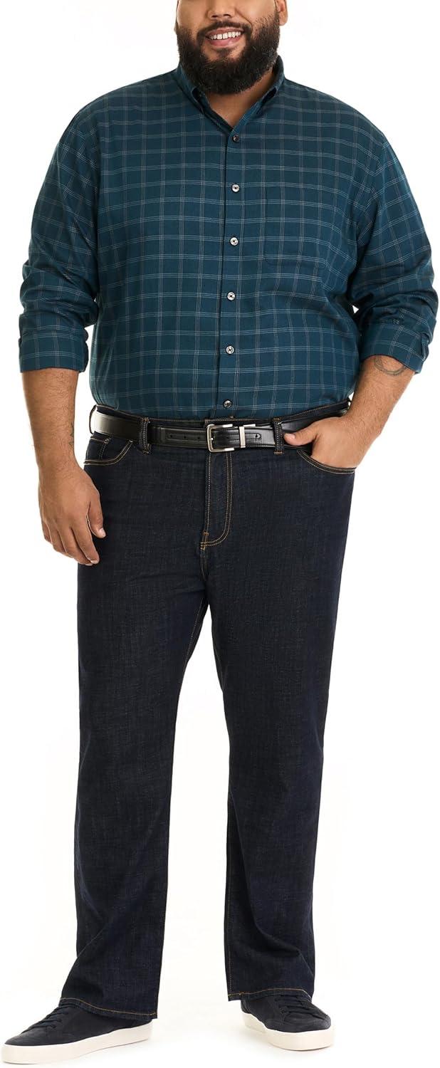 imageVan Heusen mens Wrinkle Free Poplin Long Sleeve ShirtTuq Seabed