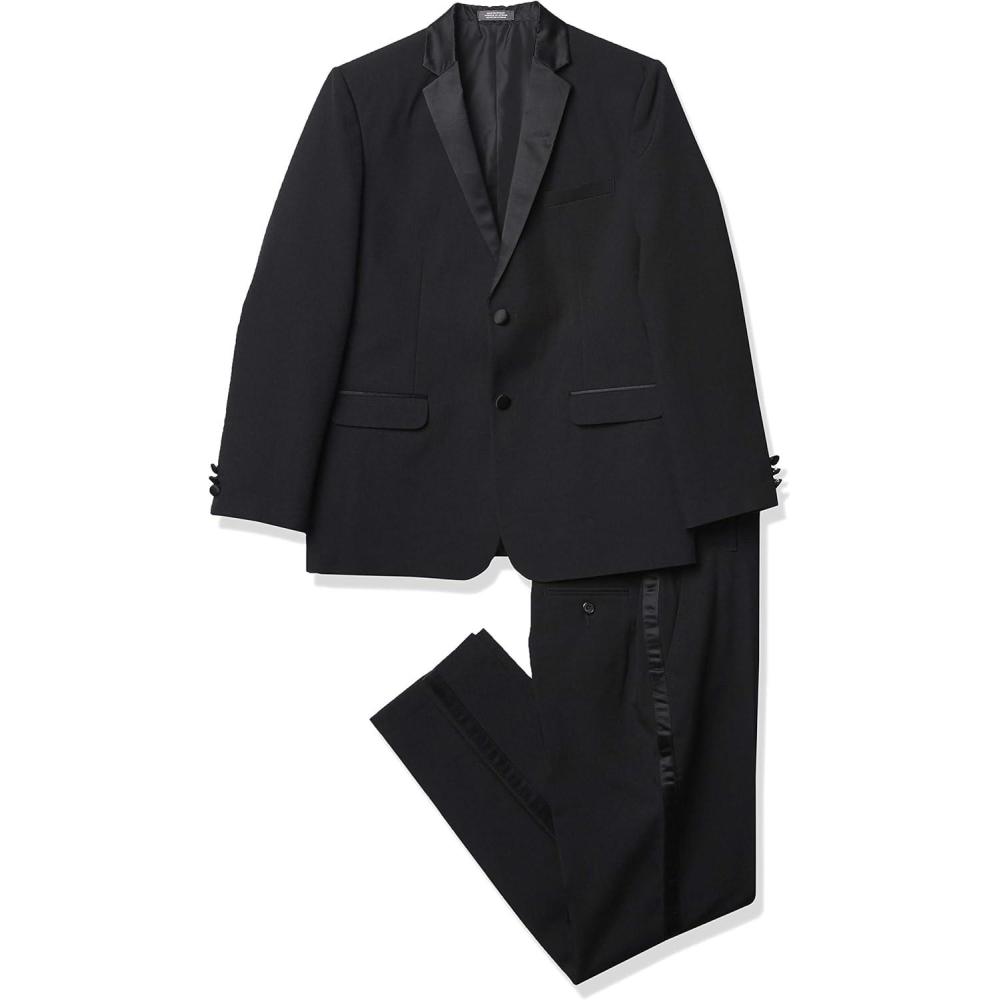imageVan Heusen Boys 2Piece Formal Suit SetBlack Tuxedo