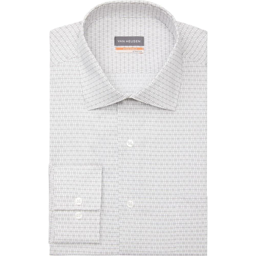 imageVan Heusen Mens BIG FIT Dress Shirt Stain Shield Stretch Big and TallOld Platinum
