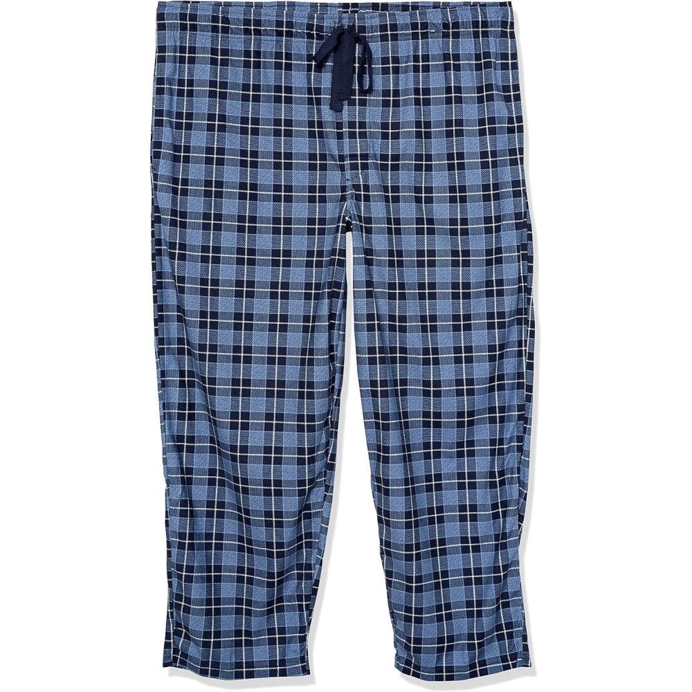 imageVan Heusen Mens Flannel Fleece Sleep PantNavy Plaid