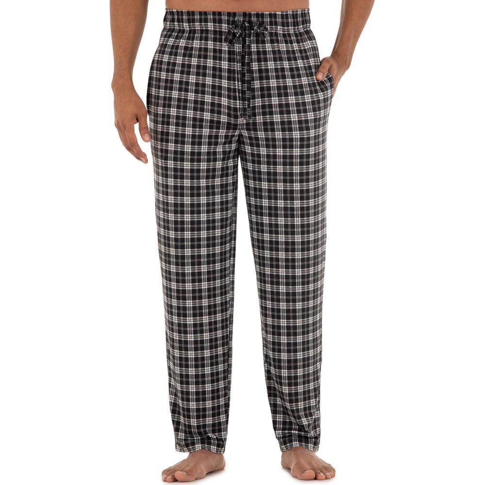 imageVan Heusen Mens Jersey Knit Sleep PantBlack