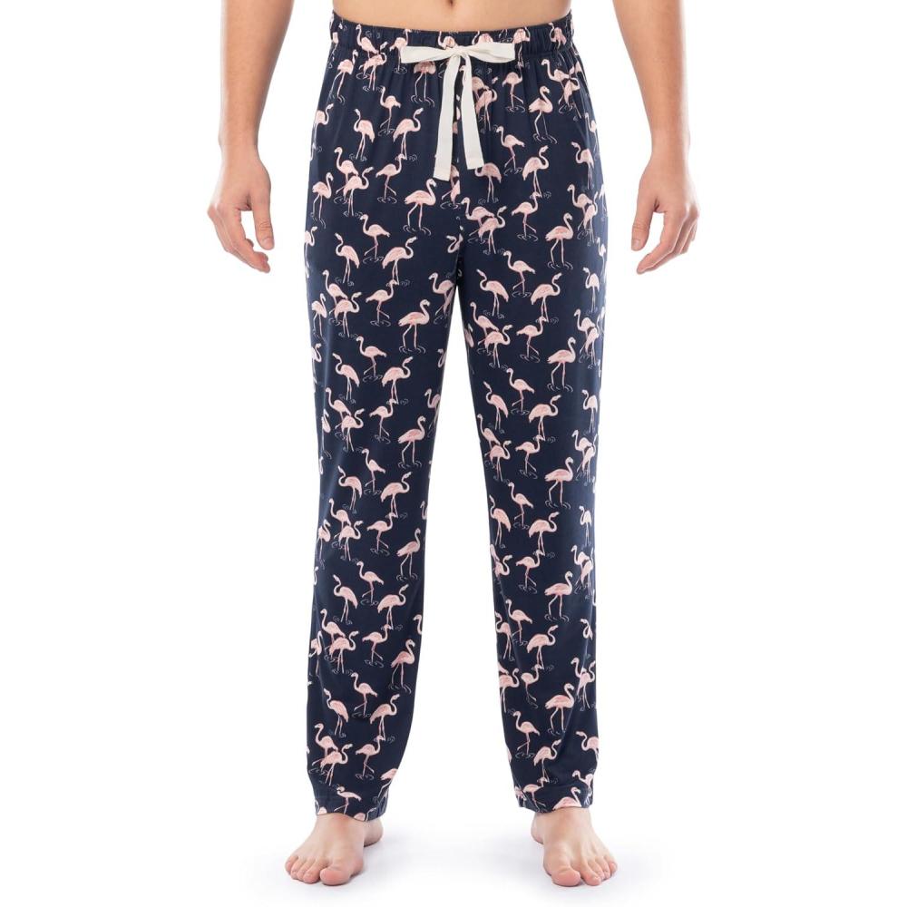 imageVan Heusen Mens Jersey Knit Sleep PantNavyFlamingo