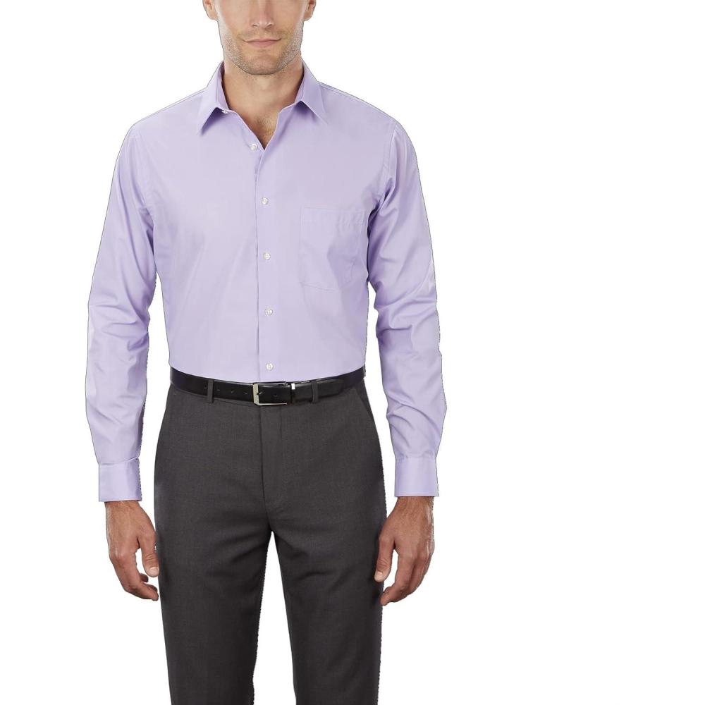 imageVan Heusen Mens Tall FIT Dress Shirts PoplinLavender