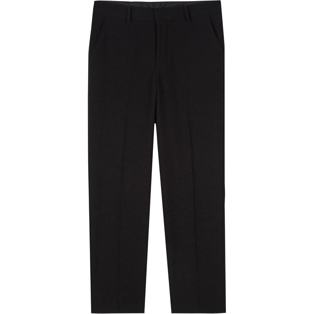imageVan Heusen boys Flex Stretch Flat Front Dress PantsBlack001