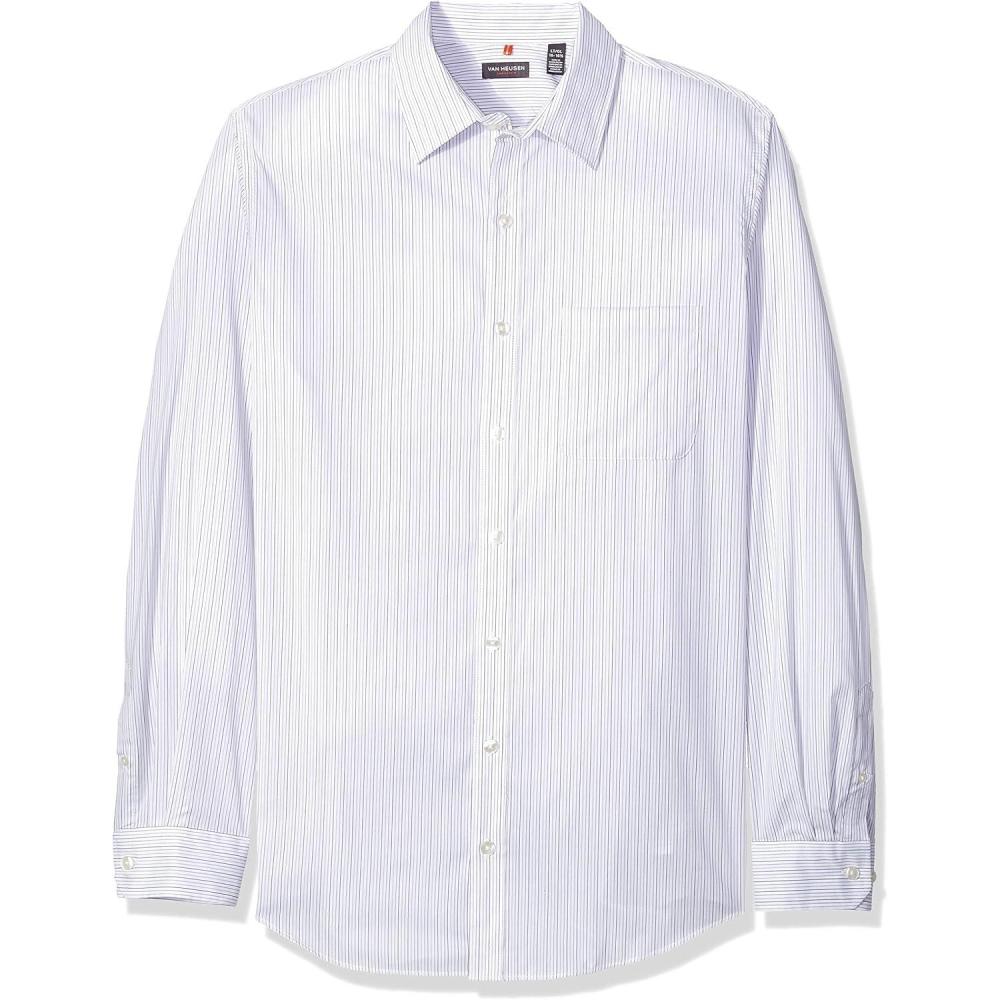imageVan Heusen mens Big and Tall Wrinkle Free Long Sleeve Button Down ShirtBright White Stripe