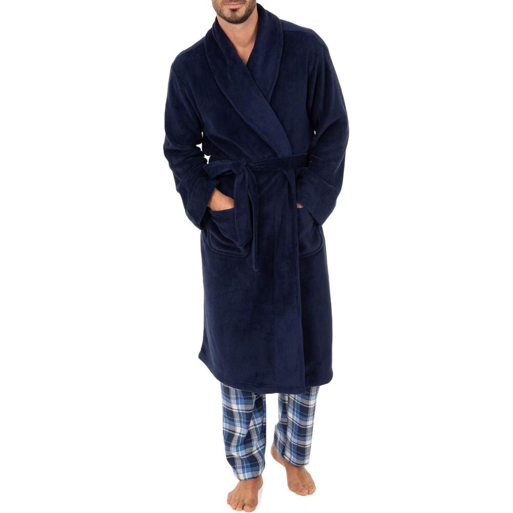 imageVan Heusen mens Comfort Soft Fleece RobeNavy