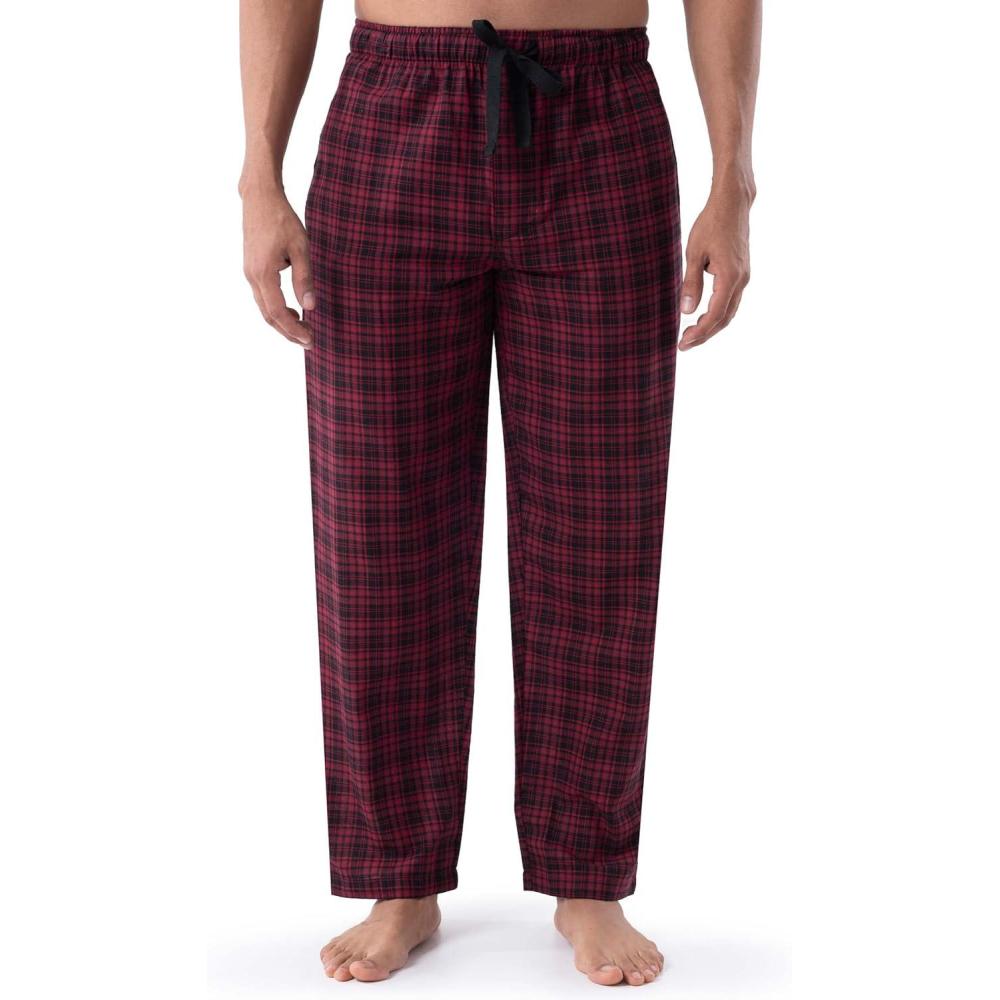 imageVan Heusen mens Cotton Broadcloth Sleep PantDark Red Plaid