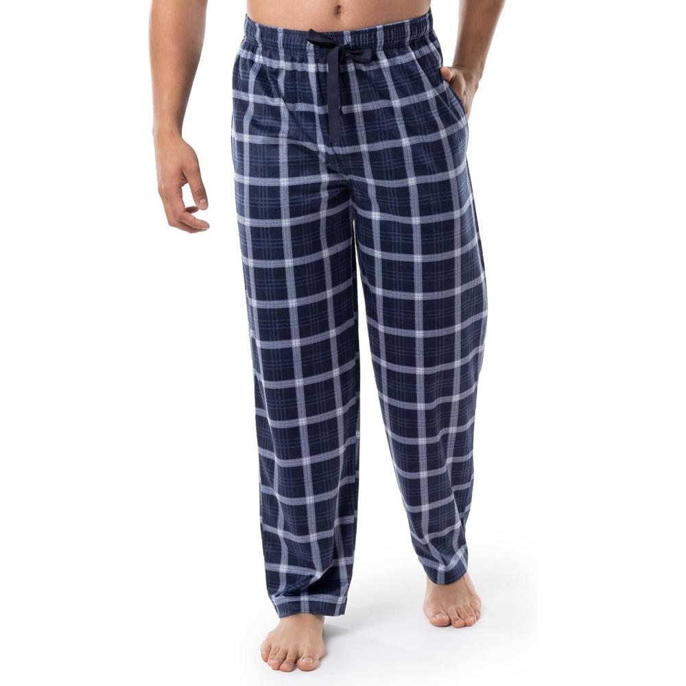 imageVan Heusen mens Silky Fleece Sleep Pajama PantNavy Plaid