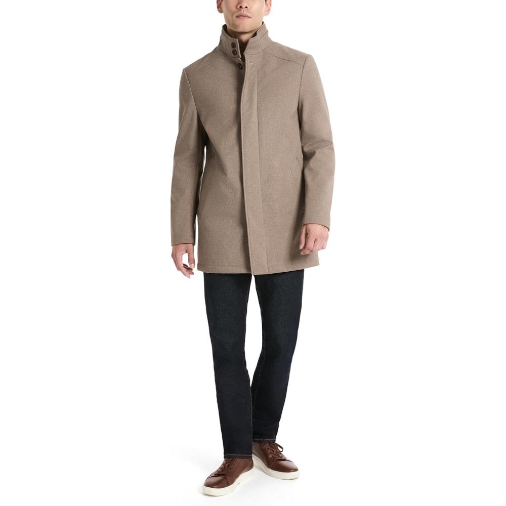 imageVan Heusen mens Van Heusen Tedford Overcoat With Stand CollarTan
