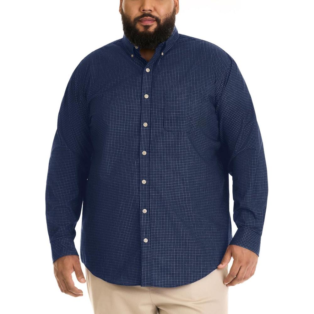 imageVan Heusen mens Wrinkle Free Poplin Long Sleeve ShirtCarbon Blue