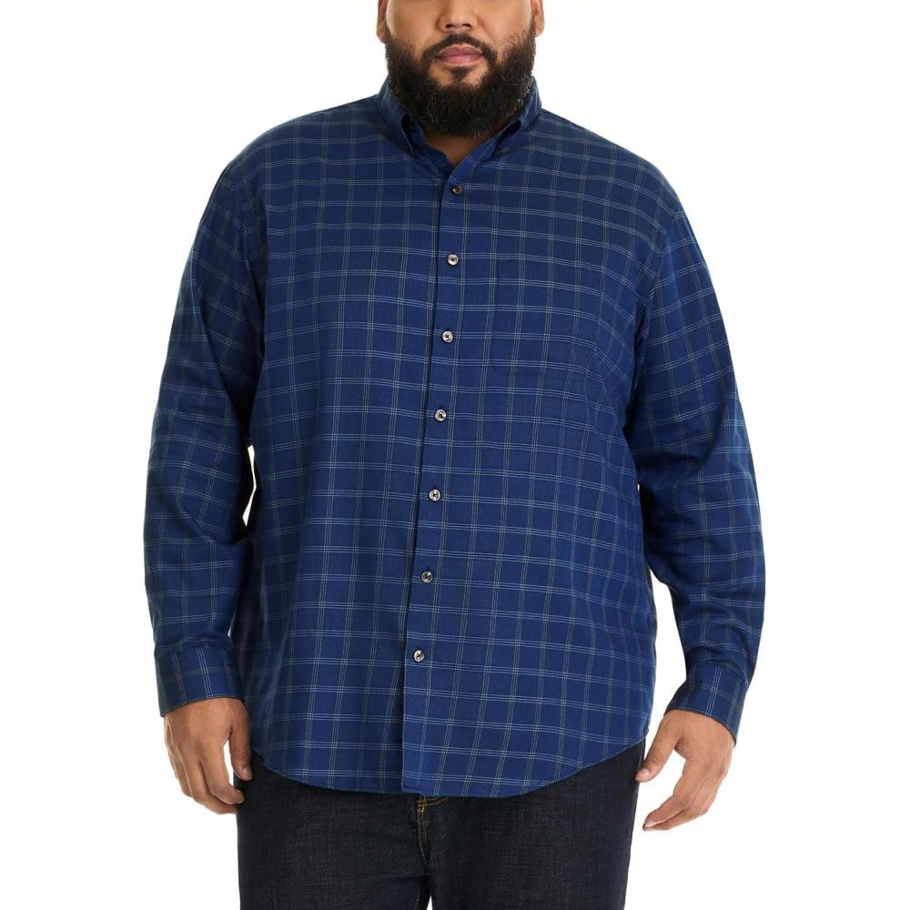 imageVan Heusen mens Wrinkle Free Poplin Long Sleeve ShirtSea Navy