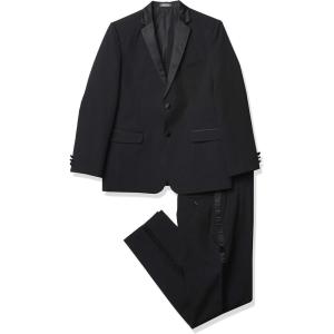 Van Heusen Boys 2-Piece Formal Suit Set(Black Tuxedo)
