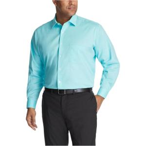 Van Heusen Men’s BIG FIT Dress Shirt Stain Shield Stretch (Big and Tall)(Old Opal)