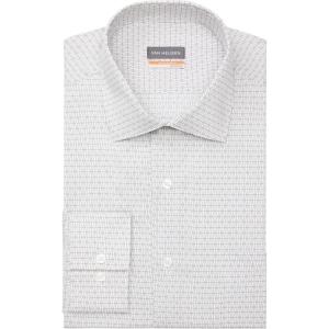 Van Heusen Men’s BIG FIT Dress Shirt Stain Shield Stretch (Big and Tall)(Old Platinum)