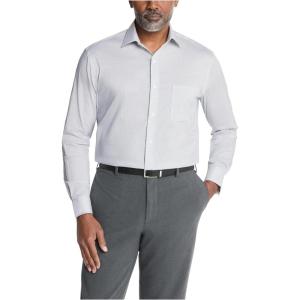 Van Heusen Mens Dress Shirt Regular Fit Ultra Wrinkle Free Flex Collar Stretch Check(Blue Rain Print)