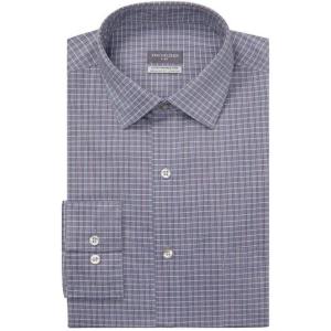 Van Heusen Mens Dress Shirt Regular Fit Ultra Wrinkle Free Flex Collar Stretch Check(Blue Smoke)