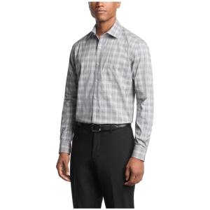 Van Heusen Mens Dress Shirt Regular Fit Ultra Wrinkle Free Flex Collar Stretch Check(Mud Green)