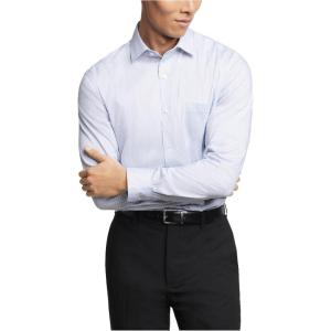 Van Heusen Mens Dress Shirt Regular Fit Ultra Wrinkle Free Flex Collar Stretch Check(Sea Blue Multi)