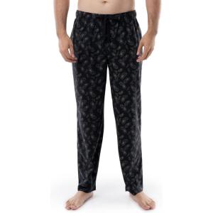 Van Heusen Men’s Flannel Fleece Sleep Pant(Black/Paisley)