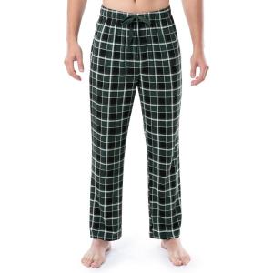 Van Heusen Men’s Jersey Knit Sleep Pant(Green Plaid)