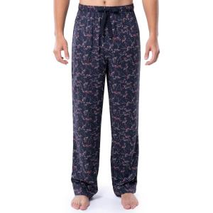 Van Heusen Men’s Rayon Sleep Pajama Pant(Navy/Flamingos)