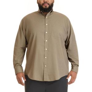 Van Heusen Men’s Size Big Wrinkle Free Long Sleeve Button Down Shirt, Aluminum, 2X-Large Tall