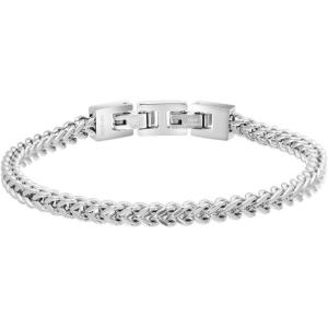 Van Heusen Men’s Stainless Steel Franco Chain Bracelet(Silver)