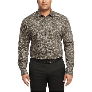 Van Heusen Men’s TALL FIT Dress Shirt Stain Shield Stretch (Big and Tall)(Old Beige Stone)
