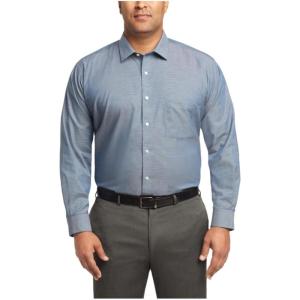 Van Heusen Men’s TALL FIT Dress Shirt Stain Shield Stretch (Big and Tall)(Old Painters Blue)