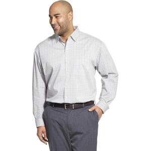 Van Heusen mens Big and Tall Wrinkle Free Long Sleeve Button Down Shirt(English Violet)