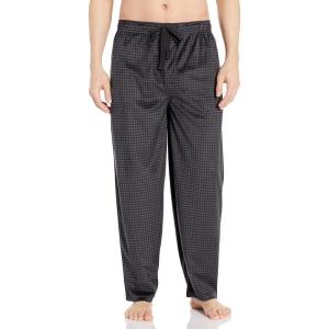 Van Heusen mens Silky Fleece Sleep Pajama Pant(Charcoal)