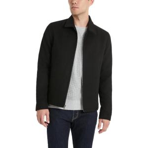 Van Heusen mens Van Heusen Men’s Trudy Casual Trucker Jacket(Black)